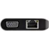 StarTech.com USB-C daudzportu adapteris - USB-C mini ceļojuma dokstacija ar 4K HDMI vai 1080p VGA - 3x USB 3.0 centrmezgls, SD, GbE, audio, 100W PD caurlaide - portatīvā dokstacija klēpjdatoram/planšetdatoram
