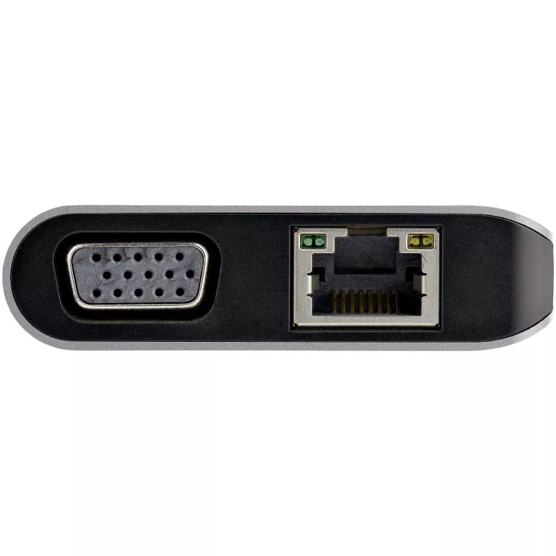 StarTech.com USB-C daudzportu adapteris - USB-C mini ceļojuma dokstacija ar 4K HDMI vai 1080p VGA - 3x USB 3.0 centrmezgls, SD, GbE, audio, 100W PD caurlaide - portatīvā dokstacija klēpjdatoram/planšetdatoram