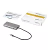 StarTech.com USB-C daudzportu adapteris - USB-C mini ceļojuma dokstacija ar 4K HDMI vai 1080p VGA - 3x USB 3.0 centrmezgls, SD, GbE, audio, 100W PD caurlaide - portatīvā dokstacija klēpjdatoram/planšetdatoram