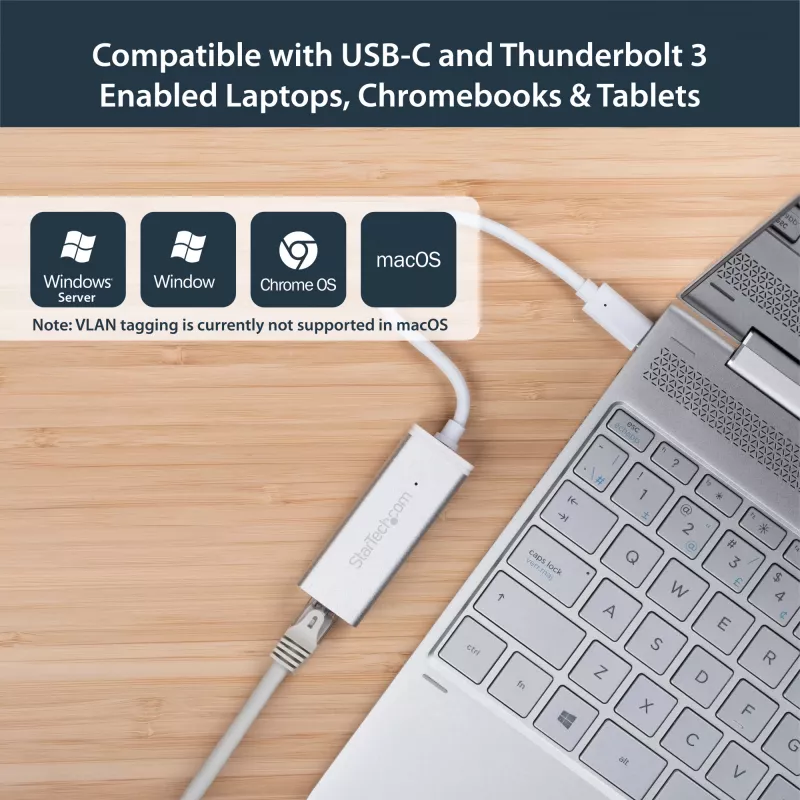 StarTech.com USB-C uz Gigabit tīkla adapteris - Sudraba