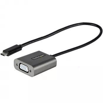 StarTech.com USB-C uz VGA adapteris - 1080p USB Type-C uz VGA adapteris - USB-C (DP Alt režīms) uz VGA monitora/displeja video pārveidotājs - saderīgs ar Thunderbolt 3 - 30 cm garš pievienots kabelis - uzlabotā CDP2VGA versija