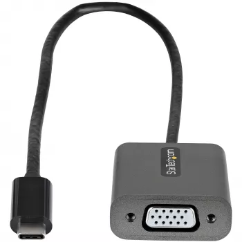 StarTech.com USB-C uz VGA adapteris - 1080p USB Type-C uz VGA adapteris - USB-C (DP Alt režīms) uz VGA monitora/displeja video pārveidotājs - saderīgs ar Thunderbolt 3 - 30 cm garš pievienots kabelis - uzlabotā CDP2VGA versija