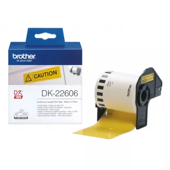 Nepārtraukta plēves lente Brother DK22606 Dzeltens Melns