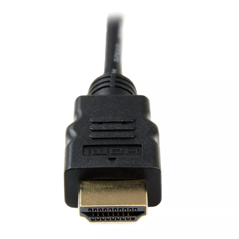 StarTech.com HDADMM50CM High Speed HDMI uz Micro HDMI vads ar Ethernet, M/M, 0,5 m, 34 AWG, zeltīti kontakti, melns