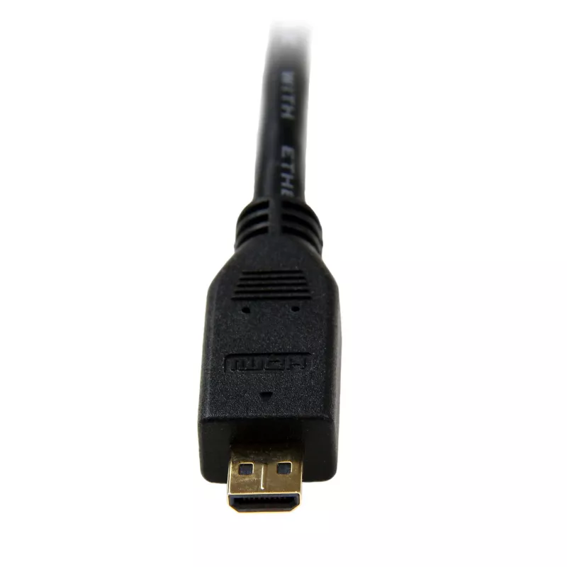 StarTech.com HDADMM50CM High Speed HDMI uz Micro HDMI vads ar Ethernet, M/M, 0,5 m, 34 AWG, zeltīti kontakti, melns