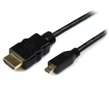 StarTech.com 2m Micro HDMI uz HDMI kabelis ar Ethernet - 4K 30Hz Video - Izturīgs ātrgaitas Micro HDMI Type-D uz HDMI 1.4 adaptera kabelis/pārveidotājs - UHD HDMI monitoriem/TV/ekrāniem - M/M