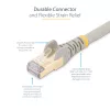 StarTech.com 10m CAT6a Ethernet kabelis - 10 Gigabit ekranēts, bezķēdes RJ45 100W PoE savienotājs - 10GbE STP tīkla kabelis ar sprieguma mazinātāju - Pelēks, individuāli pārbaudīts / UL sertificēts vads / TIA