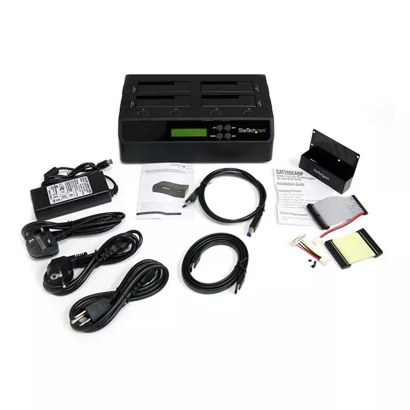StarTech.com 4 vietu USB 3.0 eSATA uz SATA neatkarīgs 1:3 HDD cietā diska dublikācijas dokstacija