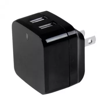 StarTech.com Divu portu USB sienas lādētājs starptautiskajiem ceļojumiem – 17W/3.4A – melns