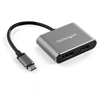 StarTech.com USB-C Multiport Video Adapter – 2-in-1 HDMI 2.0 / DisplayPort 1.2 – 4K 60Hz HDR – Alumīnija korpuss