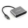 StarTech.com USB-C Multiport Video Adapter – 2-in-1 HDMI 2.0 / DisplayPort 1.2 – 4K 60Hz HDR – Alumīnija korpuss