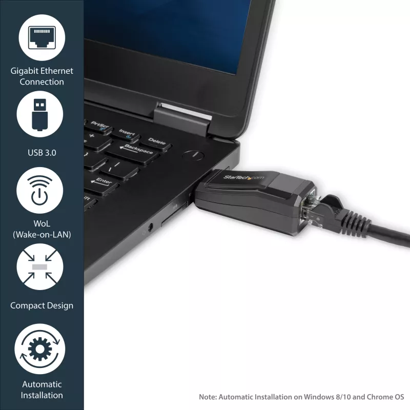 StarTech.com USB 3.0 uz Gigabit Ethernet tīkla adapteris – 10/100/1000 Mbps