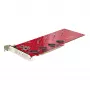 StarTech.com Quad M.2 PCIe adaptera karte, PCIe x16 līdz četriem NVMe vai AHCI M.2 SSD, PCI Express 4.0, 7.8 GB/s vienā diskā, nepieciešama bifurkācija, saderīga ar Windows/Linux