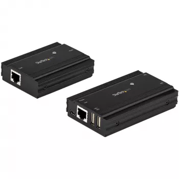 StarTech.com 4-Port USB 2.0 pagarinātājs pa vienu CAT5e/CAT6 Ethernet kabeli (RJ45) – 100 m – USB pagarinātāja komplekts – metāla korpuss – ārējā barošana – 480 Mbps