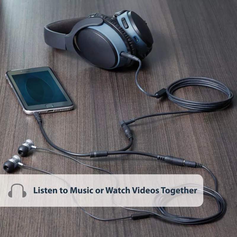 StarTech.com plāns stereo sadalītāja kabelis - 3,5 mm vīrišķais uz 2x 3,5 mm sievišķajiem