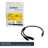 StarTech.com plāns stereo sadalītāja kabelis - 3,5 mm vīrišķais uz 2x 3,5 mm sievišķajiem