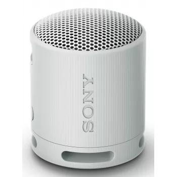 Sony SRS-XB100 - Bezvadu Bluetooth portatīvais skaļrunis, IP67 ūdens un putekļu izturīgs, 16 stundu akumulators, āra un ceļošanai, gaiši pelēks