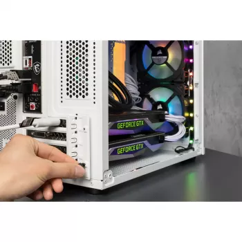 PC korpuss Corsair Crystal 280X Micro-ATX balts