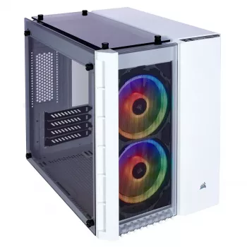 PC korpuss Corsair Crystal 280X Micro-ATX balts