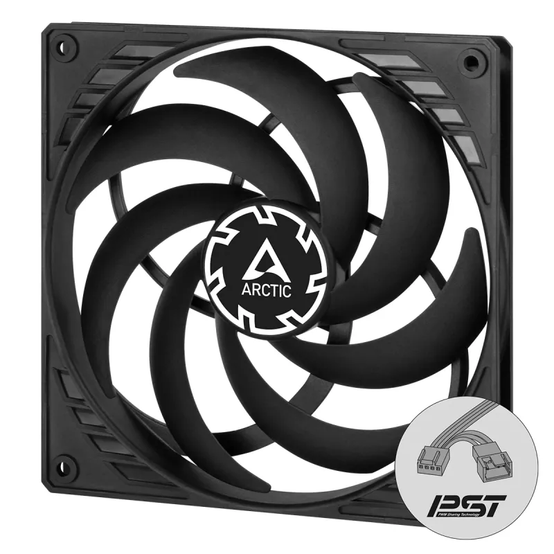 ARCTIC P14 Slim PWM PST spiediena optimizēts 140 mm PWM ventilators ar integrētu Y-kabeli