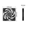ARCTIC P14 Slim PWM PST spiediena optimizēts 140 mm PWM ventilators ar integrētu Y-kabeli
