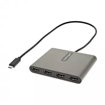 StarTech.com USB-C uz 4x HDMI adapteris, USB-C uz 4 HDMI monitoru pārveidotājs operētājsistēmai Windows (nav atbalsta macOS/ChromeOS/Linux) - TAA