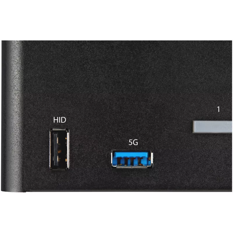 StarTech.com 2 Portu Četru Monitoru DisplayPort KVM Slēdzis - 4K 60Hz UHD HDR - Galda 4K DP 1.2 KVM ar 2 Portu USB 3.0 Hub (5Gbps) un 4x USB 2.0 HID Portiem, Audio - Karstā Taustiņa Pārslēgšana - TAA