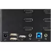 StarTech.com 2 Portu Četru Monitoru DisplayPort KVM Slēdzis - 4K 60Hz UHD HDR - Galda 4K DP 1.2 KVM ar 2 Portu USB 3.0 Hub (5Gbps) un 4x USB 2.0 HID Portiem, Audio - Karstā Taustiņa Pārslēgšana - TAA