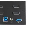 StarTech.com 2 Portu Četru Monitoru DisplayPort KVM Slēdzis - 4K 60Hz UHD HDR - Galda 4K DP 1.2 KVM ar 2 Portu USB 3.0 Hub (5Gbps) un 4x USB 2.0 HID Portiem, Audio - Karstā Taustiņa Pārslēgšana - TAA