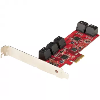 StarTech.com SATA PCIe karte - 10 Portu PCIe SATA Paplašināšanas Karte - 6Gbps - Zems/Pilns Profils - Sakrauti SATA Savienotāji - ASM1062 Ne-Raid - PCI Express uz SATA Pārveidotājs/Adapteris
