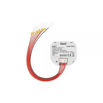Slēdža interfeiss Homematic IP HmIP-FCI6, balts, kontaktu vadība, baterija (AAA), IP20, 48.5×15×53 mm