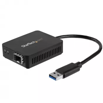 StarTech.com USB 3.0 uz optiskās šķiedras pārveidotājs - kompakts USB atvērta SFP adapteris - USB Gigabit tīkla adapteris