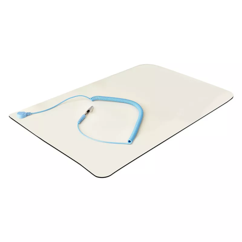 StarTech.com Pretslīdes ESD Paklājs Elektronikas Remontam, Antistatisks Galda Paklājs ar Noņemamu Zemējuma Vadu, ANSI/ESD S 4.1, Elastīgs Termoplastisks Darba Paklājs, 11x18 collas (30x46 cm)