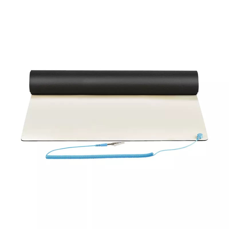 StarTech.com Pretslīdes ESD Paklājs Elektronikas Remontam, Antistatisks Galda Paklājs ar Noņemamu Zemējuma Vadu, ANSI/ESD S 4.1, Elastīgs Termoplastisks Darba Paklājs, 11x18 collas (30x46 cm)