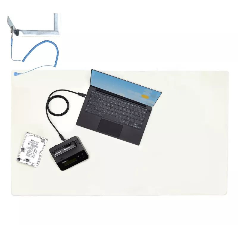 StarTech.com Antistatiskais paklājs, ESD paklājs elektronikas remontam, 60x120 cm, ar noņemamu zemējuma vadu, ANSI/ESD S 4.1