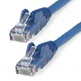 StarTech.com 50cm CAT6 Ethernet kabelis - LSZH (zemi dūmi, bez halogēna) - 10 Gigabit 250MHz 100W PoE RJ45 10GbE UTP tīkla savienojuma vads bez aizķeršanās ar sprieguma mazinātāju - Zils, CAT 6, ETL verificēts, 24AWG