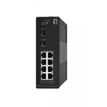 Pārvaldāms slēdzis LevelOne IGS-2110P Hilbert 10-portu industriālais Gigabit PoE Smart Lite
