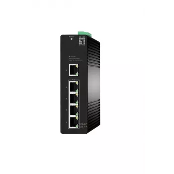 LevelOne Hilbert IGS-2105P — 5 portu industriālais Gigabit PoE+ viedais slēdzis