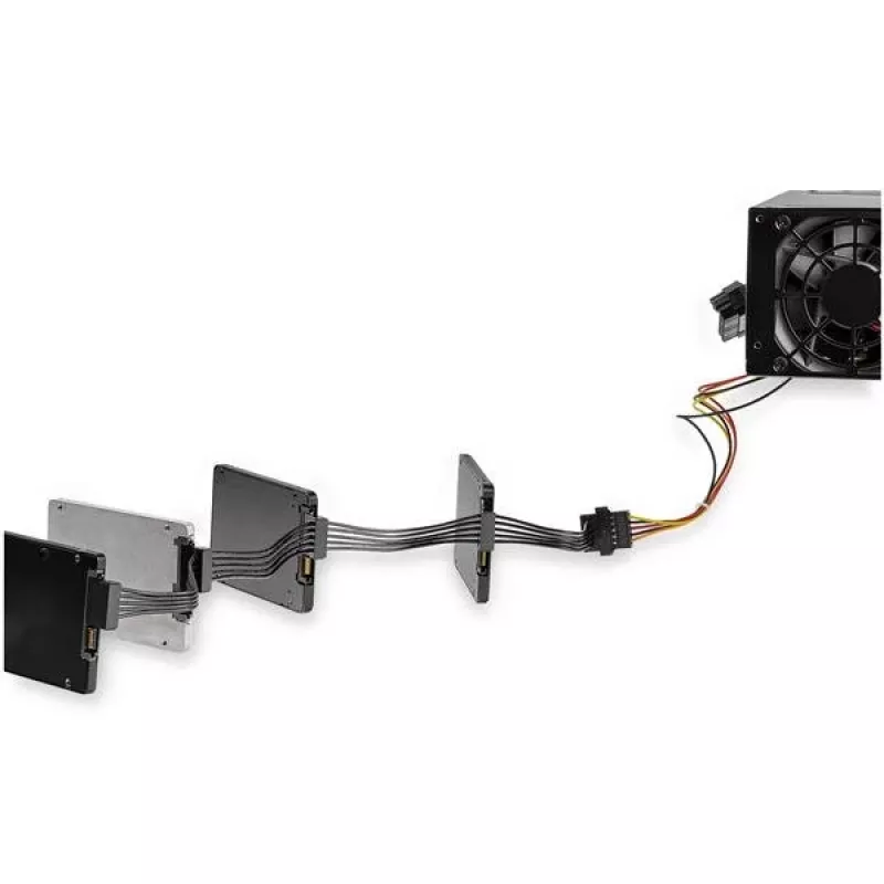 StarTech.com PYO4SATA SATA strāvas sadalītājs, 1 uz 4, 0.4 m, melns