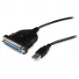 StarTech.com 6 pēdu USB–DB25 paralēlā printera adaptera kabelis – vīriešu/sieviešu