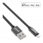 InLine Lightning USB kabelis, melns/alu, 1m, MFi sertificēts
