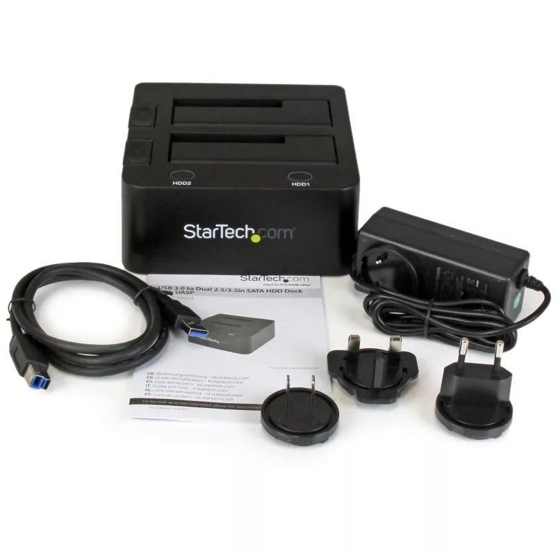 StarTech.com SDOCK2U33 divu slotu USB 3.0 uz SATA cietā diska dokstacija