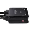 StarTech.com 2-Portu USB-C KVM Slēdzis ar 4K 60Hz DisplayPort, 1,2m iebūvētiem kabeļiem, barošana no USB, attālināta poga/karstie taustiņi