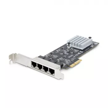StarTech.com 4-Port 2.5Gbps NBASE-T PCIe tīkla karte, Intel I225-V, četru portu tīkla karte, Multi-Gigabit NIC, PCI Express servera LAN karte, darbvirsmas Ethernet interfeiss