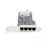 StarTech.com 4-Port 2.5Gbps NBASE-T PCIe tīkla karte, Intel I225-V, četru portu tīkla karte, Multi-Gigabit NIC, PCI Express servera LAN karte, darbvirsmas Ethernet interfeiss