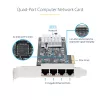 StarTech.com 4-Port 2.5Gbps NBASE-T PCIe tīkla karte, Intel I225-V, četru portu tīkla karte, Multi-Gigabit NIC, PCI Express servera LAN karte, darbvirsmas Ethernet interfeiss