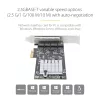 StarTech.com 4-Port 2.5Gbps NBASE-T PCIe tīkla karte, Intel I225-V, četru portu tīkla karte, Multi-Gigabit NIC, PCI Express servera LAN karte, darbvirsmas Ethernet interfeiss