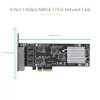 StarTech.com 4-Port 2.5Gbps NBASE-T PCIe tīkla karte, Intel I225-V, četru portu tīkla karte, Multi-Gigabit NIC, PCI Express servera LAN karte, darbvirsmas Ethernet interfeiss