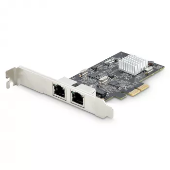 StarTech.com 2-Port 2.5Gbps NBASE-T PCIe tīkla karte, Intel I225-V, divu portu daudzgigabitu NIC, PCI Express servera LAN karte, galddatora Ethernet interfeiss