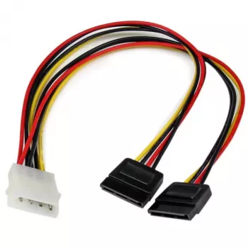 StarTech.com 12 collu LP4 uz 2x SATA strāvas Y kabeļa adapteris, Molex (4-pin), 2 x SATA 15-pin, 0.304 m, vīrišķais, taisns